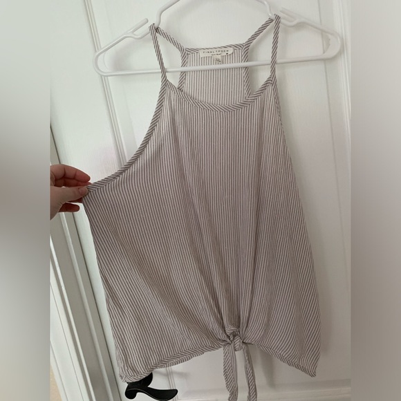 Final Touch Striped Front Tie Top - Picture 5 of 6